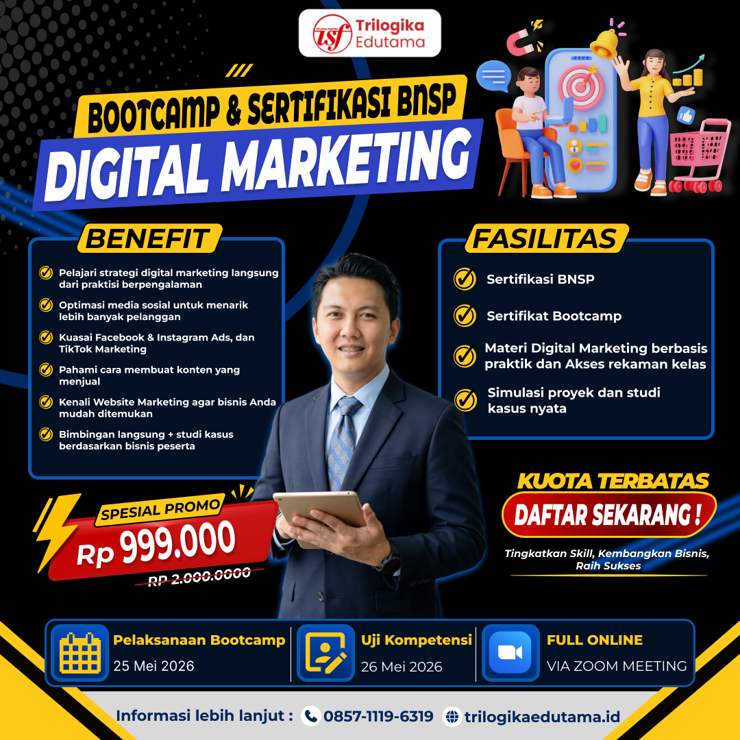 BOOTCAMP DAN SERTIFIKASI BNSP DIGITAL MARKETING MEI 2026